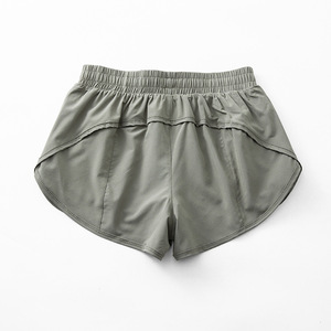Shorts de sport pour femmes avec logo personnalisé, shorts de course extensibles, pantalons de sport transfrontaliers à séchage rapide, shorts de yoga mi-longs, deux pièces en mesh - Product Image 5