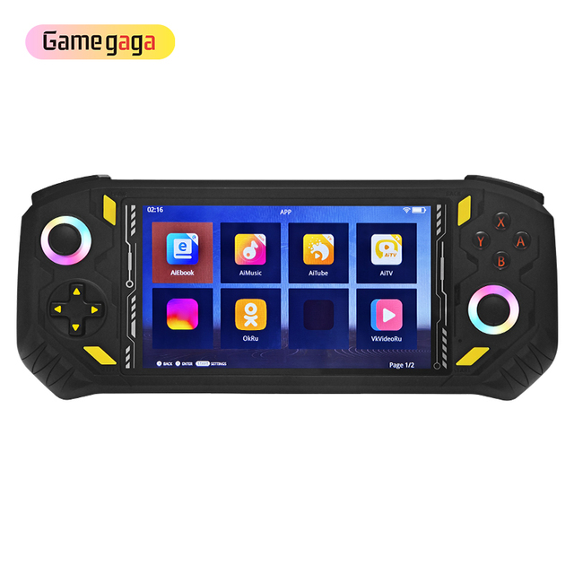 Gamegaga RG52 Mini  Retro Android Handheld Game Console with APP  5.5 Inch Screen RK3562 Video Game Console for PSP