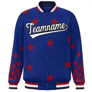 Hot Selling Men Plus Size Embroidered Windproof Varsity Baseball <b>Jackets</b> Custom Stand Collar Autumn Coats Wholesale <b>Jacket</b> - Product Image 2