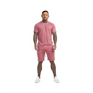 Conjunto de Camiseta y Pantalones Cortos de Algodón Premium para Hombre, Ropa de Calle Cómoda para Verano, Dos Piezas, Venta al Por Mayor, Impresión de Logotipo Personalizado, OEM - Product Image 1