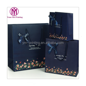 Custom Pantone Color Ivory Board Self Adhesive Seal Handle Luxury <b>Craft</b> Gift <b>Bag</b> Offset Printing Recyclable Feature 20x10x10cm - Product Image 3