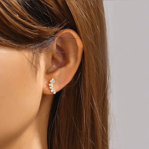 RINNTIN XP067 personalizzare 925 <span class=keywords><strong>argento</strong></span> Sterling placcato oro interno filo elica orecchini borchia Fine Piercing gioielli all'ingrosso - Product Image 5