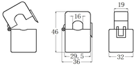 Transformador de Corriente de Núcleo Dividido KHCT971L2 1A-200A, Medidor de Corriente Alterna Monofásico Tipo Pinza, Precio de Fábrica