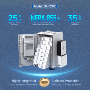 Batería Deye GE-F240 de 16.08kWh LiFePO4, 314Ah, 51.2V, Almacenamiento de Energía Comercial e Industrial para Exteriores - Product Image 3