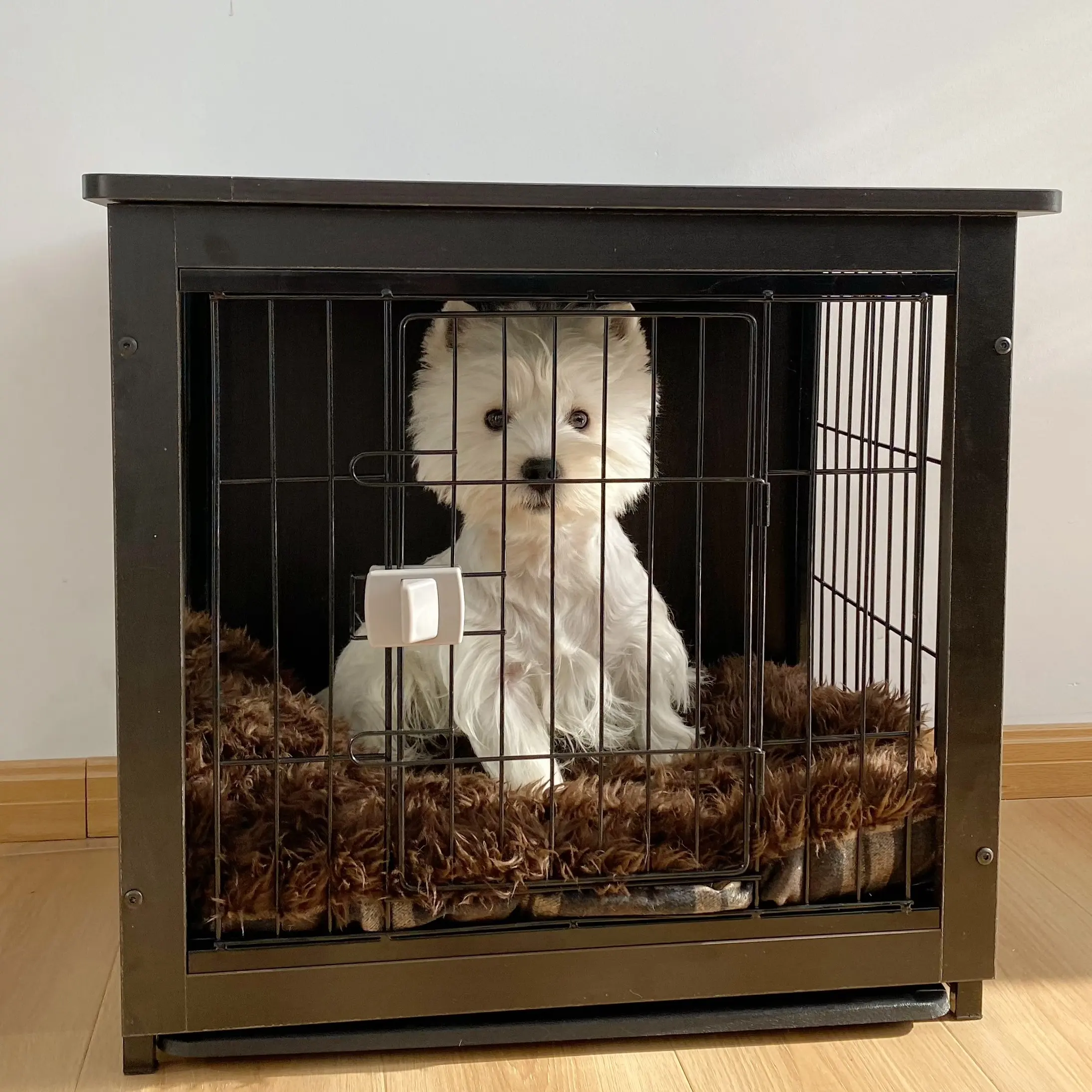 High Quality Portable Luxury Wood Dog Crate Pet Dog Kennel Wooden Animal Cage with Door