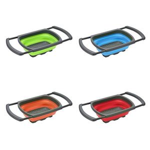 Cesta Coladora Rectangular Plegable para Verduras y Frutas con Asa Extensible, Venta al por Mayor Directa de Fábrica - Product Image 6