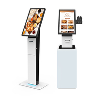 de Restaurant de restauration rapide, bâton tactile de 27 pouces, commande de paiement automatique tout en un, auto-kiosque
