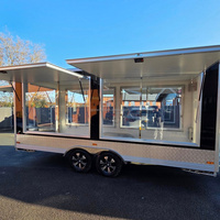 Remolque de Comida Personalizado de Acero Inoxidable, Equipo para Asar, Remolque de Comida Rápida, Cocina Móvil, Camión de Tacos, Carrito de Helados, Comida BBQ
