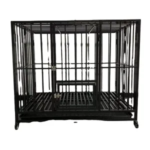 2023 Vente en gros en usine 36 pouces 42 pouces 48 pouces 54 pouces Cage pour chien pliante robuste de grande taille pour cage pour chien intérieure et extérieure - Product Image 1