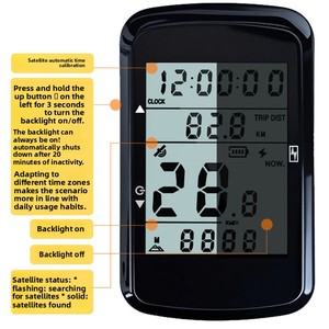 Compteur GPS, Compteur kilométrique étanche sans fil pour vélo <span class=keywords><strong>de</strong></span> <span class=keywords><strong>route</strong></span>, Capteur <span class=keywords><strong>de</strong></span> vitesse pour VTT, Compteur USB rechargeable - Product Image 4