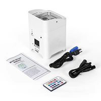 Lot de 10 Projecteurs Par LED 6x18W RGBWA UV 6-en-1 sur Batterie avec Flight Case, Lumières d'Ambiance sans Fil DMX pour DJ Mariage Fête