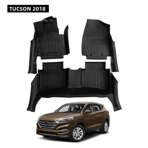Tapetes de Piso TPE No Tóxicos, Antideslizantes y Resistentes para <span class=keywords><strong>Hyundai</strong></span> <span class=keywords><strong>Tucson</strong></span> 2018, Ajuste Personalizado Disponible - Product Image 1