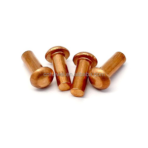 Rivets à tête ronde en cuivre massif <span class=keywords><strong>ou</strong></span> en acier au carbone <span class=keywords><strong>ou</strong></span> en acier inoxydable DIN660/ISO1051 - Product Image 5