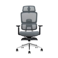 Chaise de bureau exécutive réglable et ergonomique avec support lombaire, inclinable, couleur et tissu personnalisables, structure en aluminium