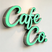 Letras de Canal con Iluminación Frontal LED 3D Personalizadas, Acero Inoxidable, IP54 Impermeable, Multicolor, Control Manual, Letrero para Exteriores para Hogar y Negocios