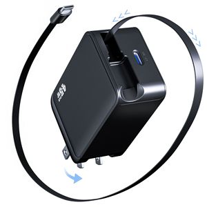 Producto popular de comercio electrónico transfronterizo: Cargador con cable retráctil PD de 45W para iPhone 16, cabezal de carga GaN de 45W, venta al por mayor desde - Product Image 2
