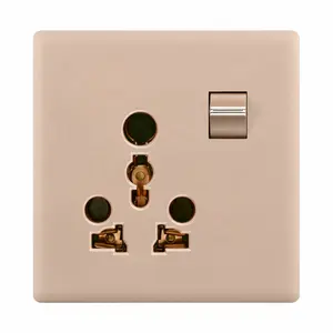 Tyelc Newest design pink Pakistan 1 gang witched w/neon switch MF PP socket Electric power plug Home wall switches