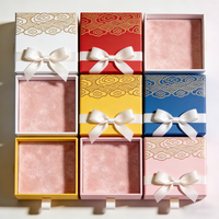 Boîte cosmétique de luxe personnalisée avec logo, en papier recyclé brun, à tiroir coulissant, fermeture magnétique, avec doublure en velours et éponge