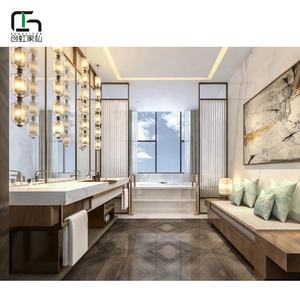 कस्टम मेड पांच सितारा बुटीक होटल के कमरे बेड फर्नीचर 5 स्टार होटल और अपार्टमेंट के लिए - Product Image 5