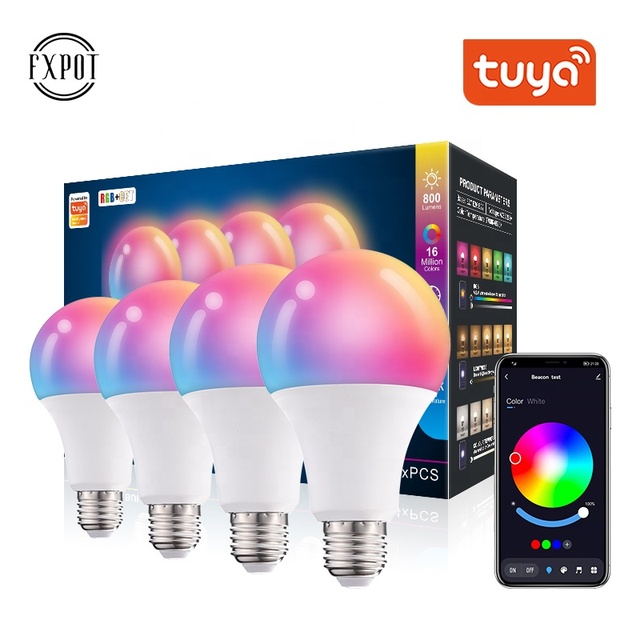 Smart LED Bulb APP Control E26/E27/B22 Base AC 85-265V Dimmable 2700K Soft Warm White 30000 Hours CRI 85-90 900 Lumens 2-Year