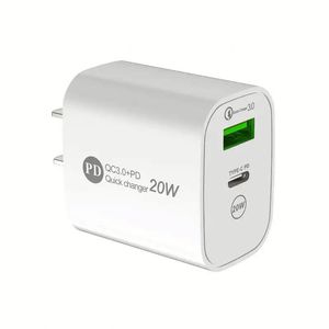 High Quality US EU <b>Plug</b> 20W Charger PD Fast Charging USB <b>C</b> Power <b>Adapter</b> for Phones - Product Image 1