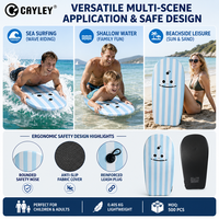 Bodyboard pour enfants à bords sécurisés, planche de surf haute flexibilité avec noyau en mousse EPS pour la plage, l'océan, les jeux aquatiques, les loisirs estivaux en plein air, vente en gros