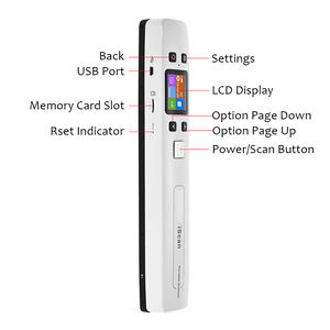 Escáner de Documentos/Imágenes Portátil IS02 Mini <span class=keywords><strong>Iscan</strong></span> A4, Formato JPG/PDF, Wifi, 1050DPI, Pantalla LCD a Color, para Negocios - Product Image 2