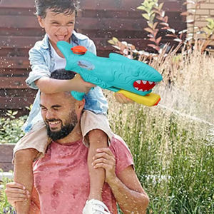 Groothandel Zomer Buiten Spuitpistool Kinderspeelgoed Plastic Kleurrijk Cartoon Haai Waterpistool 2025 - Product Image 2