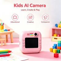 Fotocamera AI Portatile per Divertimento, Modifica Foto con AI, Creazione Immagini da Voce, Giochi Puzzle Integrati, Fotocamera Creativa AI con Batteria da 1200mAh