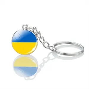 ธงพวงกุญแจ2เซนติเมตร,ลูกบอลแก้วพวงกุญแจเอสโตเนียลัตเวียลิทัวเนียรัสเซียยูเครนมอลโดวายุโรปของที่ระลึกจี้ของขวัญ