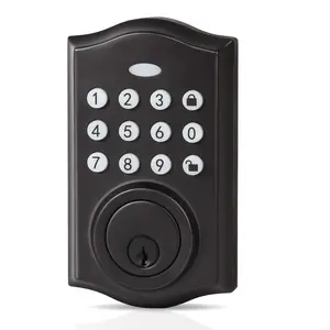 Preço barato Smart Deadbolt Lock Keys Senha Teclado Digital Keyless porta fechadura