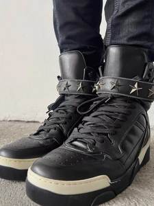 Sneakers in Pelle High-Top Stile Retrò Tyson con Cinturino a Stella, Modello Durevole Cortis Golden Master Training - Product Image 6