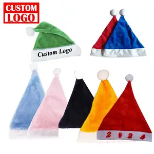 크리스마스 산타 클로스 모자 사용자 정의 크기 새해 모자 어린이 산타 모자 디자인