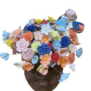 Flores de Cerámica Coloridas Hechas a Mano, Rosa de Cerámica, Flores de Margarita de Cerámica para el Hogar, Jardín, Decoración Creativa y Regalo - Product Image 2