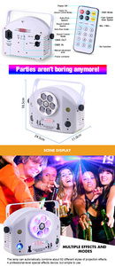 Lumières Disco œil d'abeille pour enfants, son d'intérieur actif, spectacle lumineux de danse pour la maison, fête d'anniversaire, mariage, Pub, Club - Product Image 2