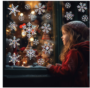 Trẻ em mới nhà kỳ nghỉ phòng ngủ bên trang trí nội thất bám bông tuyết trang trí trống không thấm nước thời tiết giáng sinh dán cửa sổ - Product Image 5