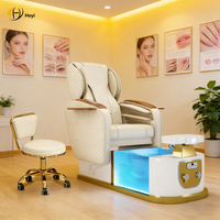 Meubles de spa de luxe sur mesure, chaises de spa pour les pieds, fauteuil de massage électrique pour pédicure et ensemble de table de manucure pour salon de manucure