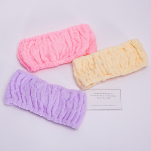 Haokey OEM Bandeau élastique ultra-fin en microfibre 21*9 cm pour spa, yoga, sport, douche, maquillage, bain, mode, avec logo personnalisé pour femme - Product Image 5