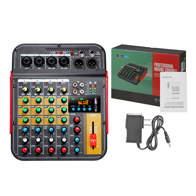 Professional 6-way Dj Controller/audio Console Mixer USB MP3 Mixer Audio Band Recording Performance Audio Mixer