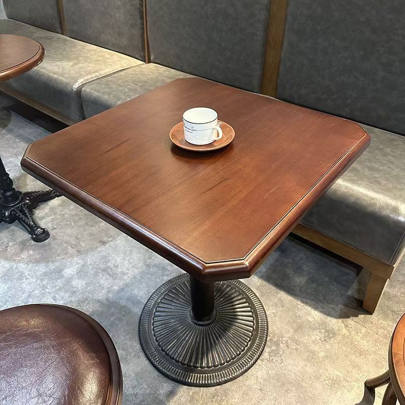 Mesa cuadrada de madera maciza con forma de crisantemo 70*70*75 cm