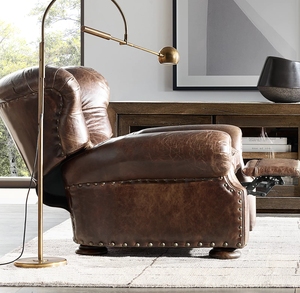 Phổ biến đồ nội thất trong nhà phổ biến ghế văn phòng Churchill da ngồi có thể ngả nailheads - Product Image 6