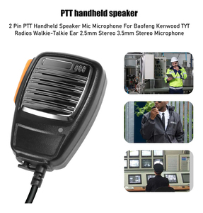 50 unidades de micrófono de mano metálico universal de <span class=keywords><strong>2</strong></span> pines tipo K personalizado para accesorios de walkie-talkie <span class=keywords><strong>HYT</strong></span> Kenwood TYT Quansheng Wouxun - Product Image 4