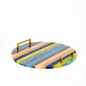 Bandeja de Servir de Resina Ecológica de Diseño Moderno y Lujoso Weivista, Modelo Personalizado, Artesanía de Moda India para Decoración del Hogar - Product Image 1