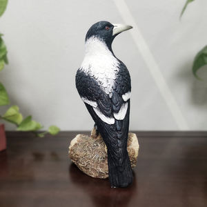 Handgemaakte Vintage Hars Bel Vogel Sculptuur Ekster Beeldje Voor Huis Tuin Decoratie Wildlife Art Kerstcadeau Kunstmatig - Product Image 5