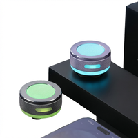 Tendances 2026 Haut-parleur à conduction osseuse en métal portable créatif avec son stéréo basse, LED RGB, mini format, ventouse magnétique, pour extérieur