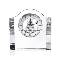Support de Table gravé au Laser, horloge en cristal, cadeaux Souvenir