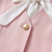 Ensemble de costume sans col pour femme, blazer et jupe midi, 3 couleurs, boutons dorés, grandes tailles S-5XL, tenue de bureau, tenue professionnelle, vente en gros