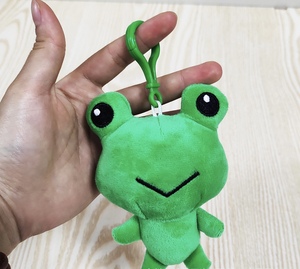 Ciondoli imbottiti personalizzati pregano <span class=keywords><strong>cose</strong></span> <span class=keywords><strong>buone</strong></span> rana verde peluche animali in preghiera portachiavi - Product Image 4