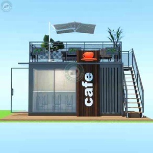 Cafetería en Contenedor de 20 pies, Pequeña Cafetería con Terraza y Escalera, Tienda de Comida Rápida y Cerveza con Mesas en <span class=keywords><strong>Colombia</strong></span> - Product Image 2