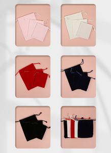 Custom Logo Fine Jewellery Bag Multi-Color Dust Bags Soft Velvet Gift Packaging <b>Drawstring</b> <b>Pouch</b> Storage Bag - Product Image 6